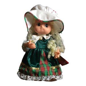 christmas Animated Singing Christmas Carol Blonde Hair Christmas Figures